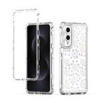 For Samsung Galaxy S25 Edge 5G Transparent Acrylic Laser Paper Phone Case(Love Heart)