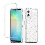 For Samsung Galaxy A06 4G Transparent Acrylic Laser Paper Phone Case(Stars)