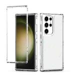 For Samsung Galaxy S23 Ultra 5G Transparent Acrylic Laser Paper Phone Case(Love Heart)