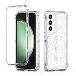 For Samsung Galaxy S25 / S24 5G Transparent Acrylic Laser Paper Phone Case(Snowflake)