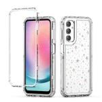 For Samsung Galaxy A24 4G Transparent Acrylic Laser Paper Phone Case(Stars)