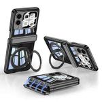 For Huawei nova Flip GKK Folding Magnetic Hinge Phantom Phone Case with Rotating Stand(Black)