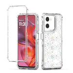 For Motorola Moto G05 / G15 / E15 Transparent Acrylic Laser Paper Phone Case(Snowflake)