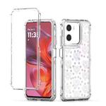 For Motorola Moto G05 / G15 / E15 Transparent Acrylic Laser Paper Phone Case(Love Heart)