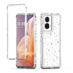 For Motorola Moto G85 5G Transparent Acrylic Laser Paper Phone Case(Stars)