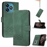For Oukitel C51 Cubic Skin Feel Flip Leather Phone Case(Green)