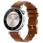 18mm Rose Gold Buckle Twist Leather Watch Band(Brown)