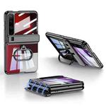 For Huawei Pura X GKK Folding Magnetic Hinge Phantom Phone Case with Oval Ring(Black)