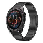 For Garmin Fenix 8/7X/6X/5X 26mm xDfind I-Shaped Buckle Stainless Steel Watch Band(Black)