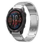For Garmin Fenix 8/7X/6X/5X 26mm xDfind I-Shaped Buckle Stainless Steel Watch Band(Silver)