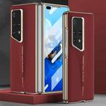 For Huawei Mate X2 GKK Blade Phantom Plain Leather Folding Phone Case(Red)