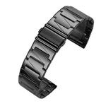 22mm xDfind Stepped Stainless Steel Watch Band(Black)