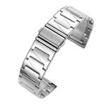 22mm xDfind Stepped Stainless Steel Watch Band(Silver)