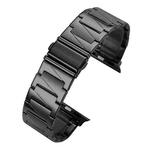 For Apple Watch 38 / 40 / 41 / S10 42mm xDfind Stepped Stainless Steel Watch Band(Black)