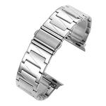 For Apple Watch 38 / 40 / 41 / S10 42mm xDfind Stepped Stainless Steel Watch Band(Silver)
