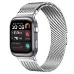 For Huawei Watch D2 xDfind Milanese Parachute Buckle Stainless Steel Watch Band(Silver)