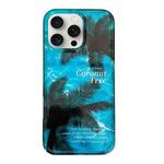 For iPhone 16 Pro Max Coconut Tree Double-sided lamination TPU Phone Case(Summer Blue)