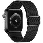 For Apple Watch 42 / 44 / 45 / 46 / 49mm xDfind Adjustable Slide Buckle Elastic Nylon Watch Band(Black)