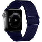 For Apple Watch 42 / 44 / 45 / 46 / 49mm xDfind Adjustable Slide Buckle Elastic Nylon Watch Band(Navy Blue)