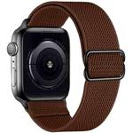 For Apple Watch 42 / 44 / 45 / 46 / 49mm xDfind Adjustable Slide Buckle Elastic Nylon Watch Band(Brown)