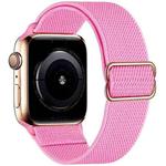 For Apple Watch 42 / 44 / 45 / 46 / 49mm xDfind Adjustable Slide Buckle Elastic Nylon Watch Band(Bright Pink)