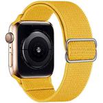 For Apple Watch 42 / 44 / 45 / 46 / 49mm xDfind Adjustable Slide Buckle Elastic Nylon Watch Band(Yellow)