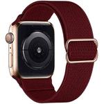 For Apple Watch 38 / 40 / 41 / S10 42mm xDfind Adjustable Slide Buckle Elastic Nylon Watch Band(Wine Red)