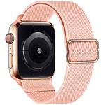 For Apple Watch 38 / 40 / 41 / S10 42mm xDfind Adjustable Slide Buckle Elastic Nylon Watch Band(Pink Sand)