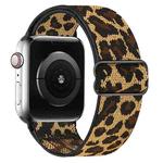 For Apple Watch 38 / 40 / 41 / S10 42mm xDfind Adjustable Slide Buckle Elastic Nylon Watch Band(Black Leopard)