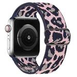 For Apple Watch 38 / 40 / 41 / S10 42mm xDfind Adjustable Slide Buckle Elastic Nylon Watch Band(Blue Leopard)