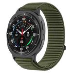 For Samsung Galaxy Watch8 / 8 Classic xDfind Woven Nylon Hook And Loop Fastener Watch Band(Spruce Green)