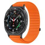 For Samsung Galaxy Watch8 / 8 Classic xDfind Woven Nylon Hook And Loop Fastener Watch Band(Orange)