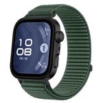 For Huawei Watch Fit4 / Fit4 Pro / Fit3 xDfind Woven Nylon Hook And Loop Fastener Watch Band(Spruce Green)