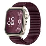 For Huawei Watch Fit4 / Fit4 Pro / Fit3 xDfind Woven Nylon Hook And Loop Fastener Watch Band(Plum)