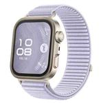 For Huawei Watch Fit4 / Fit4 Pro / Fit3 xDfind Woven Nylon Hook And Loop Fastener Watch Band(Hyacinth Purple)