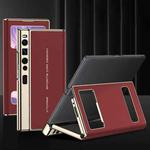 For Huawei Mate Xs 2 GKK Flip Full Cover Folding Phone Case with Window(Red)