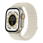 For Apple Watch 42 / 44 / 45 / 46 / 49mm xDfind Woven Nylon Hook And Loop Fastener Watch Band(Starlight)