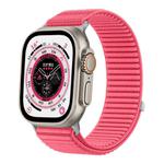 For Apple Watch 42 / 44 / 45 / 46 / 49mm xDfind Woven Nylon Hook And Loop Fastener Watch Band(Red)