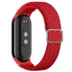 For Xiaomi Smart Band 10 / 9 / 8 xDfind Adjustable Elastic Nylon Braided Watch Band(Red)