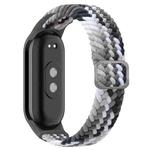 For Xiaomi Smart Band 10 / 9 / 8 xDfind Adjustable Elastic Nylon Braided Watch Band(Colorful Black)