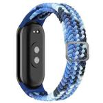 For Xiaomi Smart Band 10 / 9 / 8 xDfind Adjustable Elastic Nylon Braided Watch Band(Colorful Blue)