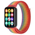 For Xiaomi Smart Band 9 Pro/8 Pro/Redmi Watch 5/4 xDfind Nylon Hook and Loop Fastener Watch Band(Rainbow)