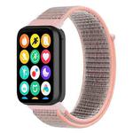 For Xiaomi Smart Band 9 Pro/8 Pro/Redmi Watch 5/4 xDfind Nylon Hook and Loop Fastener Watch Band(Pink Sand)