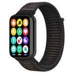 For Xiaomi Smart Band 9 Pro/8 Pro/Redmi Watch 5/4 xDfind Nylon Hook and Loop Fastener Watch Band(Black Sand)