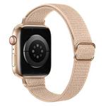 For Apple Watch 38 / 40 / 41 / S10 42mm xDfind Ladder Buckle Small Waist Elastic Nylon Watch Band(Flesh Pink)