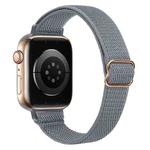 For Apple Watch 38 / 40 / 41 / S10 42mm xDfind Ladder Buckle Small Waist Elastic Nylon Watch Band(Blue Grey)