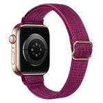 For Apple Watch 38 / 40 / 41 / S10 42mm xDfind Ladder Buckle Small Waist Elastic Nylon Watch Band(Pitaya)
