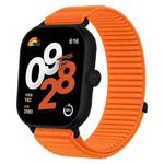 For Xiaomi Smart Band 9 Pro/8 Pro/Redmi Watch 5/4 xDfind Woven Nylon Hook And Loop Fastener Watch Band(Orange)