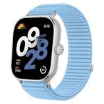For Xiaomi Smart Band 9 Pro/8 Pro/Redmi Watch 5/4 xDfind Woven Nylon Hook And Loop Fastener Watch Band(Island Blue)