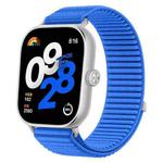 For Xiaomi Smart Band 9 Pro/8 Pro/Redmi Watch 5/4 xDfind Woven Nylon Hook And Loop Fastener Watch Band(Klein Blue)